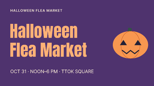 Halloween flea market poster