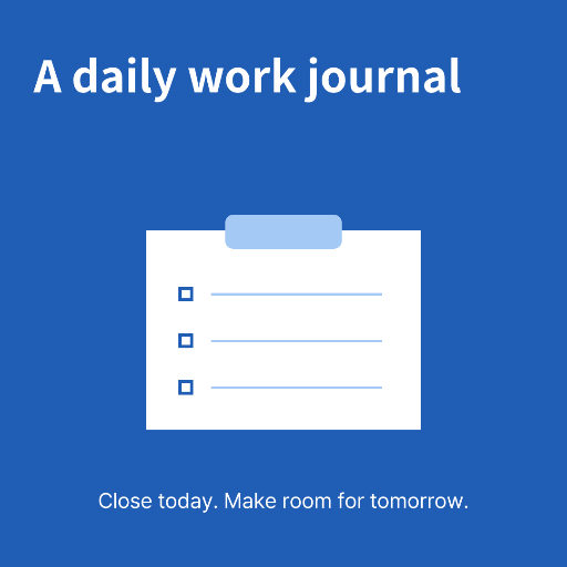 Five-minute work journal carousel