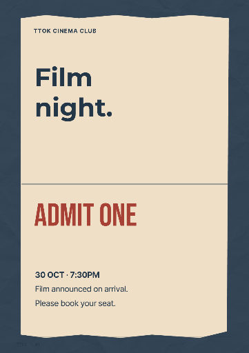 Halloween film night