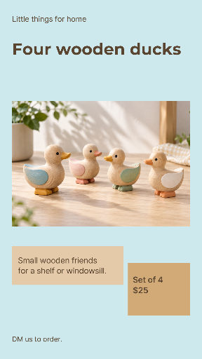 Wooden duck set product story
