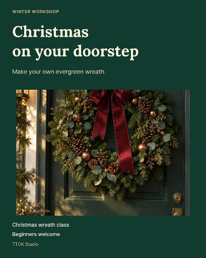 Christmas wreath workshop