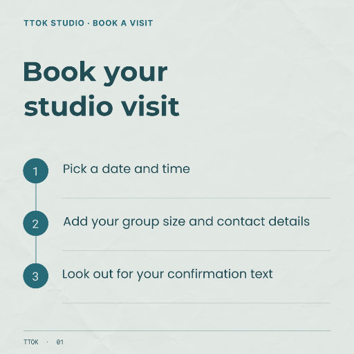 Studio booking instructions